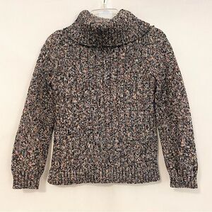 Christopher & Banks multicolor knit turtleneck sweater size small